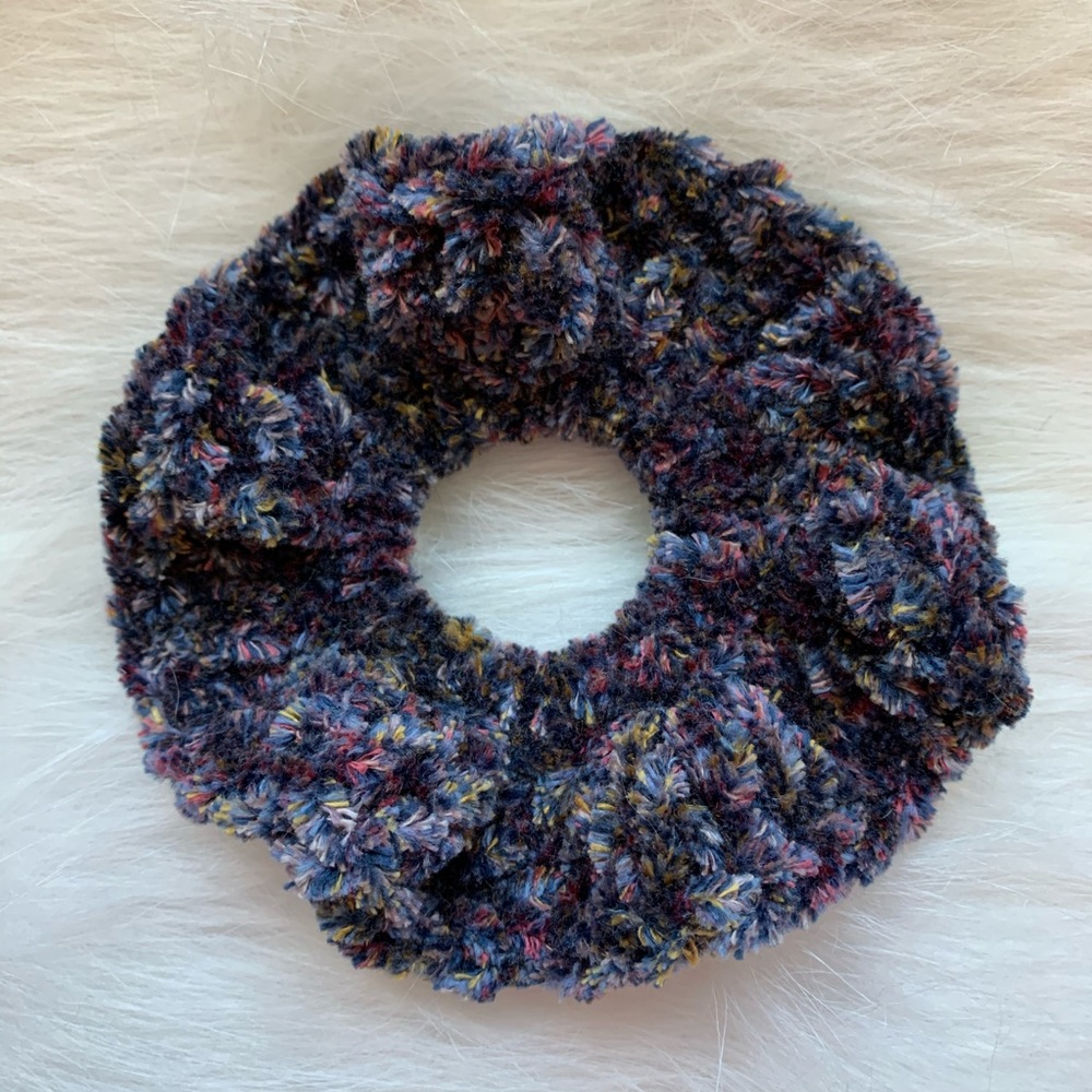 BOGO crocheted chenille velvet hair scrunchie